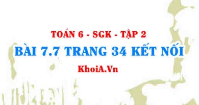 Bài 7.7 trang 34 Toán 6 Tập 2 Kết nối tri thức